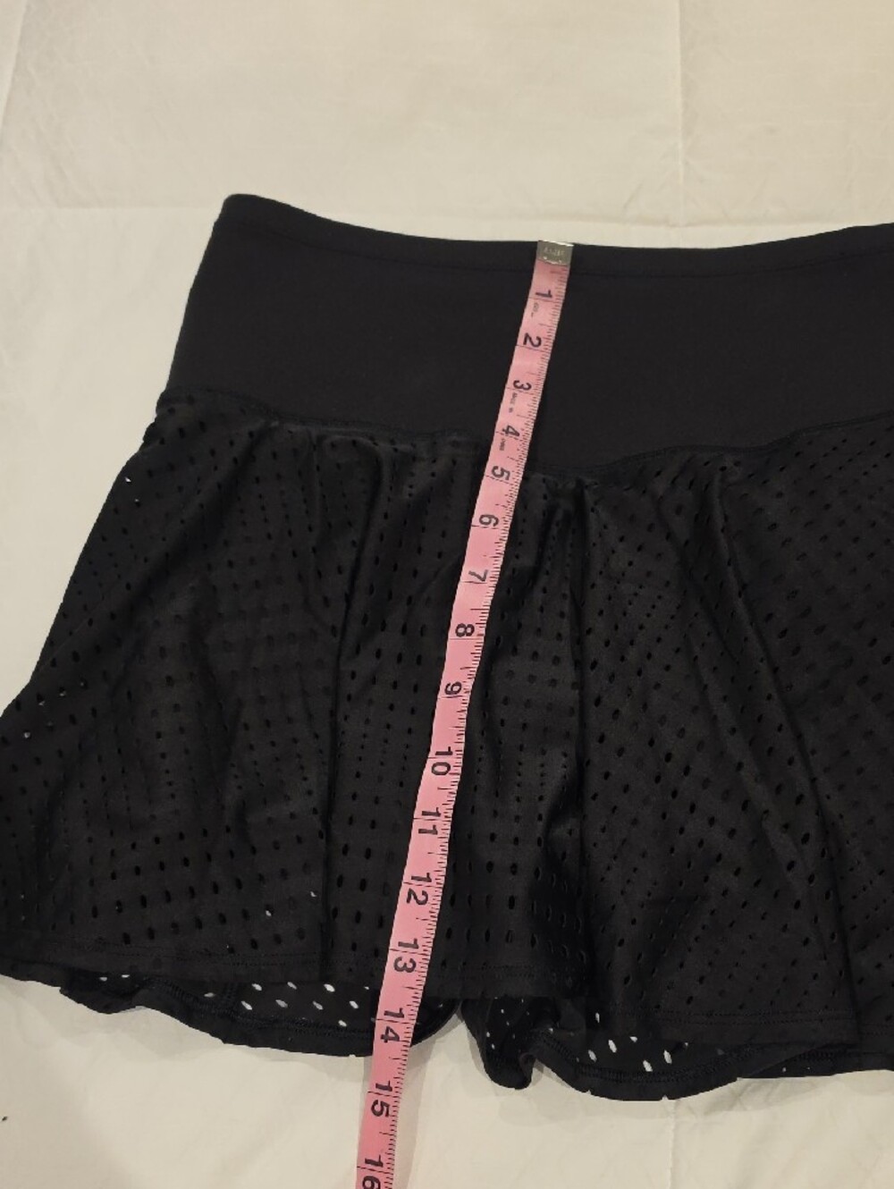 Athleta Black Laser-Cut Circle Skirt with Wide Waistband - Picture 10 of 10
